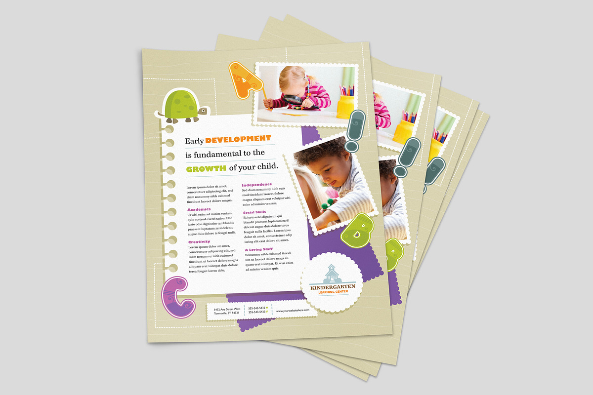 Kindergarten Flyer Template, a Flyer Template by StockLayouts (Photo 2 of 3)