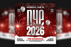 2026 Happy New Year Flyer Template, a Flyer Template by Artonix