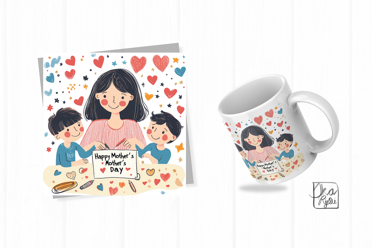 Cute Mother's Day Floral Greeting, an Illustration by ikarifq shop (Photo 2 of 4)