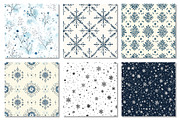 Winter Snowflake Seamless Textures, a Texture Graphic by Dream Creation (Thumbnail 4 of 7)