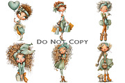 Whimsical Lady Clipart Bundle, an Illustration by Craft Nest (Thumbnail 6 of 9)