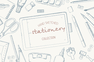 Hand sketched stationery collection.