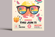Summer Party Poster Template, a Flyer Template by MightyDesign (Thumbnail 5 of 8)
