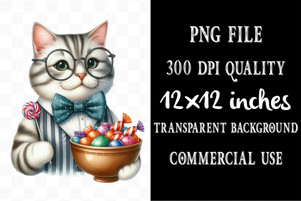 Funny Quirky Cats Clipart, an Illustration by Designking (Photo 4 of 4)