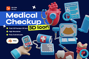 Medical Checkup 3D Icon Pack, an Environmental 3D Model by orenjidesign (Thumbnail 5 of 8)