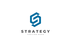 Strategy Letter S Geometric Logo