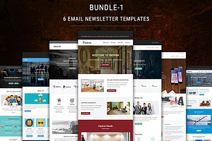 6 Email Newsletter Templates Bundle