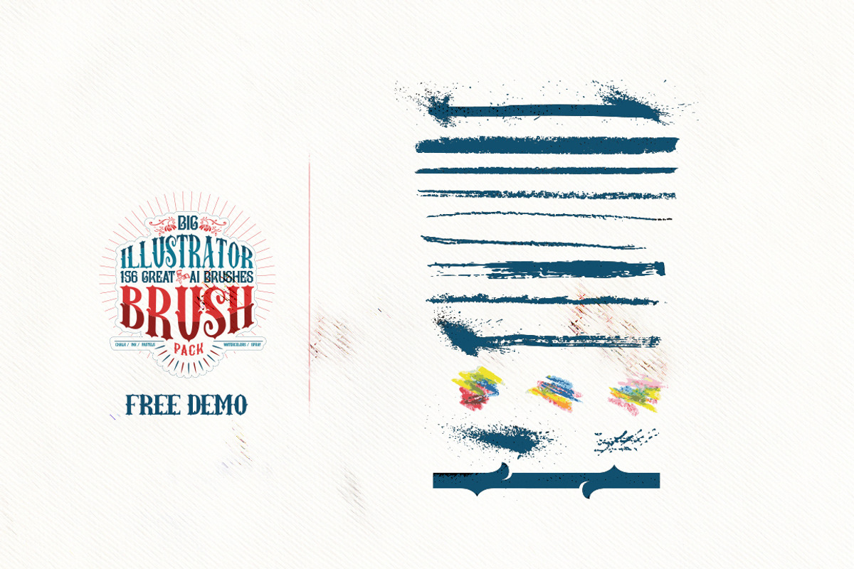 156 Illustrator Brush Pack + Bonus preview 3