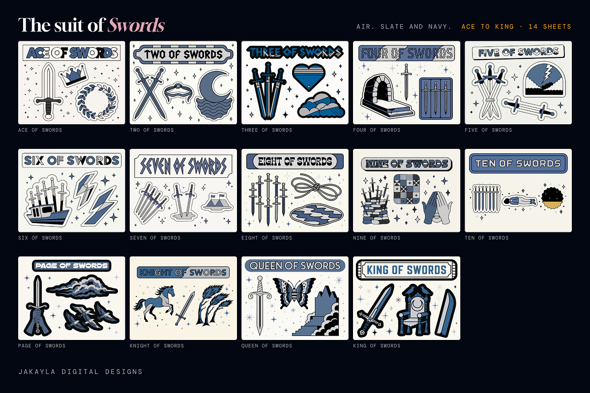 78 Tarot Card Sticker Sheets, an Object Graphic by Jakayla Digital Co (Photo 7 of 18)