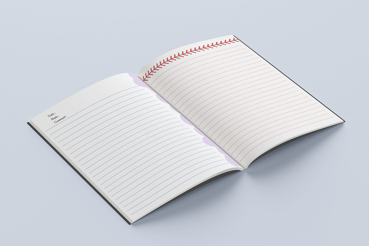 50 Lined Paper Notebook Bundle, a Templates & Theme by Book2bees (Photo 3 of 4)