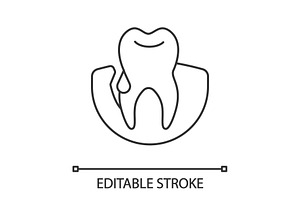 Gum Bleeding Linear Icon