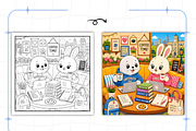 Adult Cozy University Days Coloring, a Decorative Illustration by Design Station (Thumbnail 7 of 7)