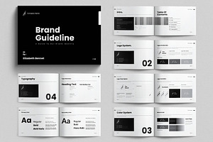 Brand Guideline Template Landscape, a Brochure Template by E-Type