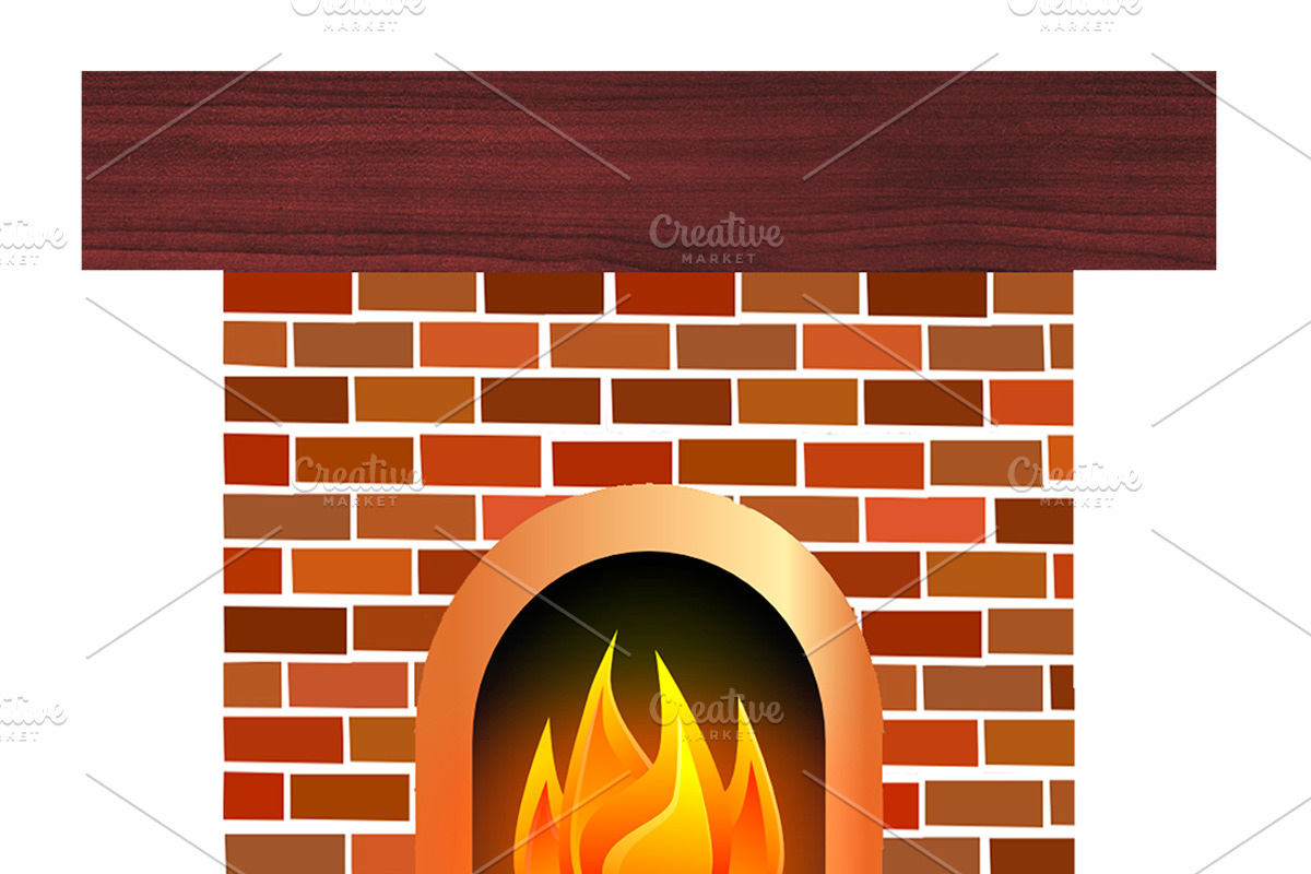Fireplace Illustration, an Illustration by Art Cascadea