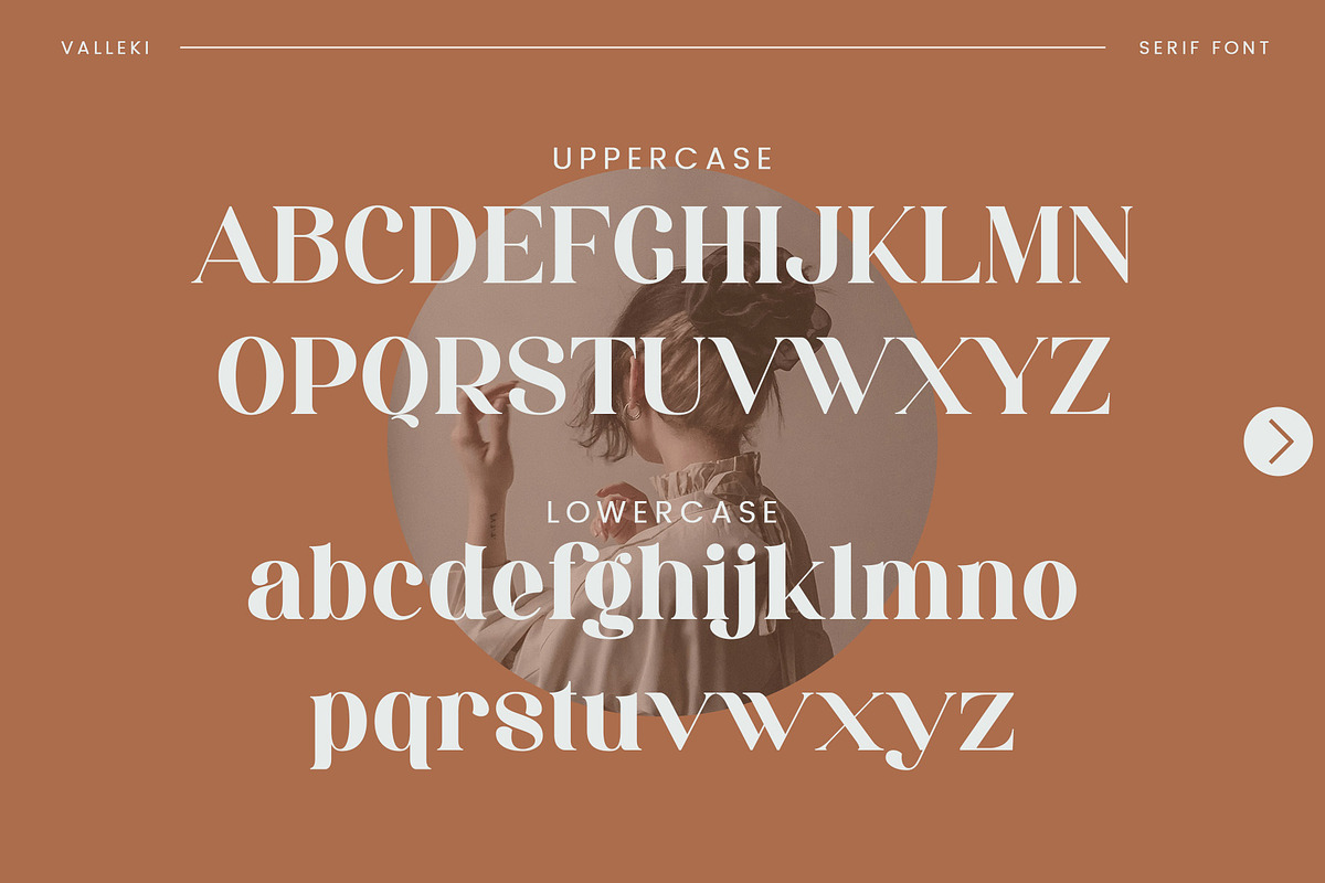 Valleki - Beautiful Serif Font, a Serif Font by Aqeel_Art (Photo 10 of 12)