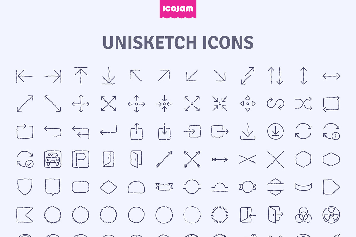 3000 Unisketch icons, an Outline Icon by Icojam store (Photo 12 of 12)