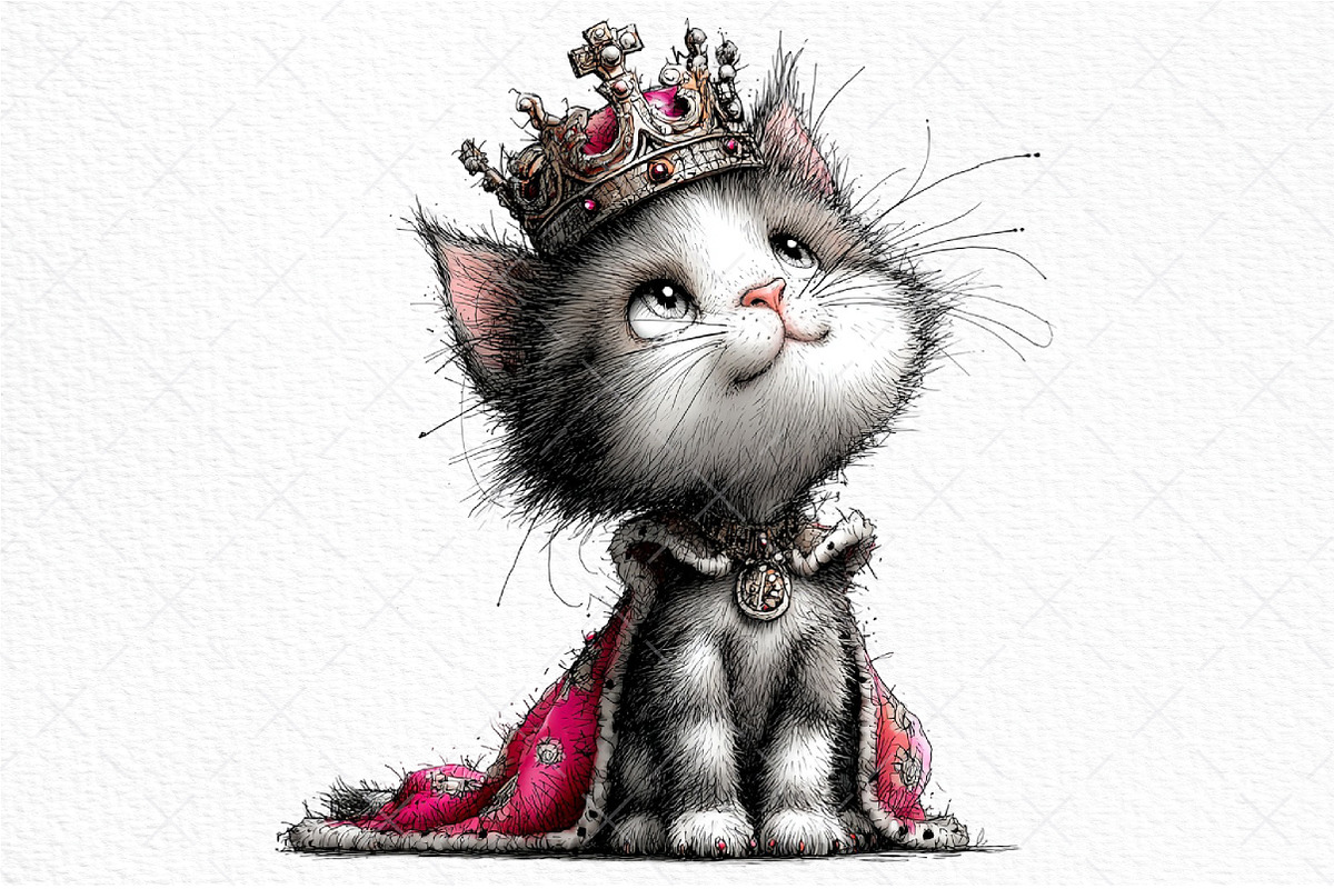 Whimsical Baby Cat Clipart Png, an Illustration by Craft Nest (Photo 11 of 11)