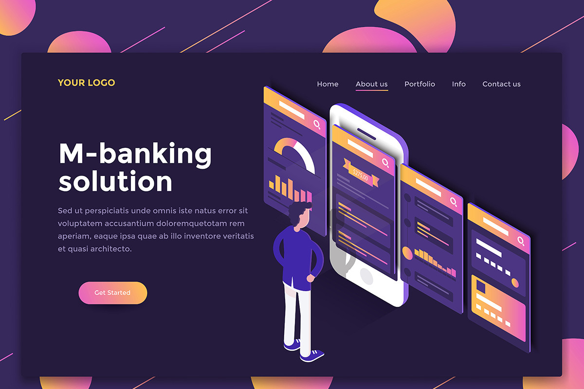 Landing page templates, dark theme, a Templates & Theme by Creative Graphics (Photo 7 of 12)