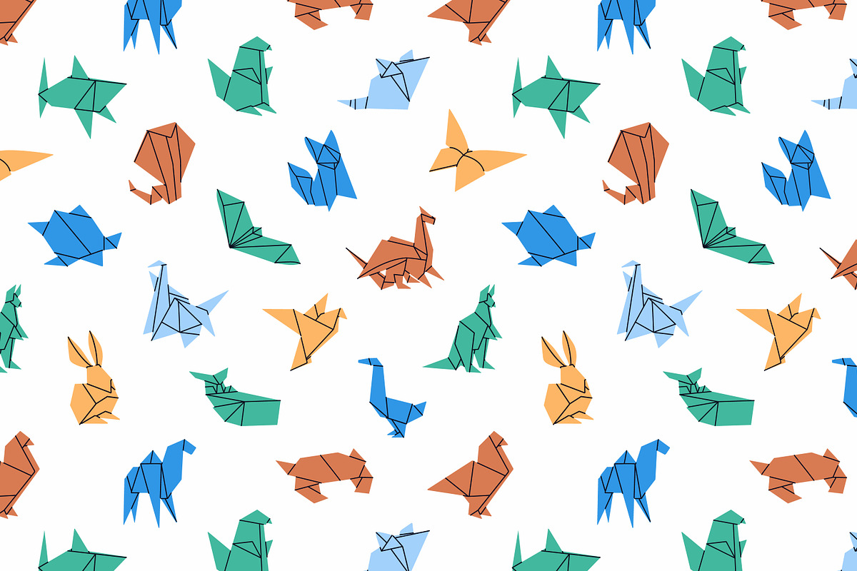 Origami animals set + patterns, an Animal Illustration by PaperTrident (Photo 6 of 7)