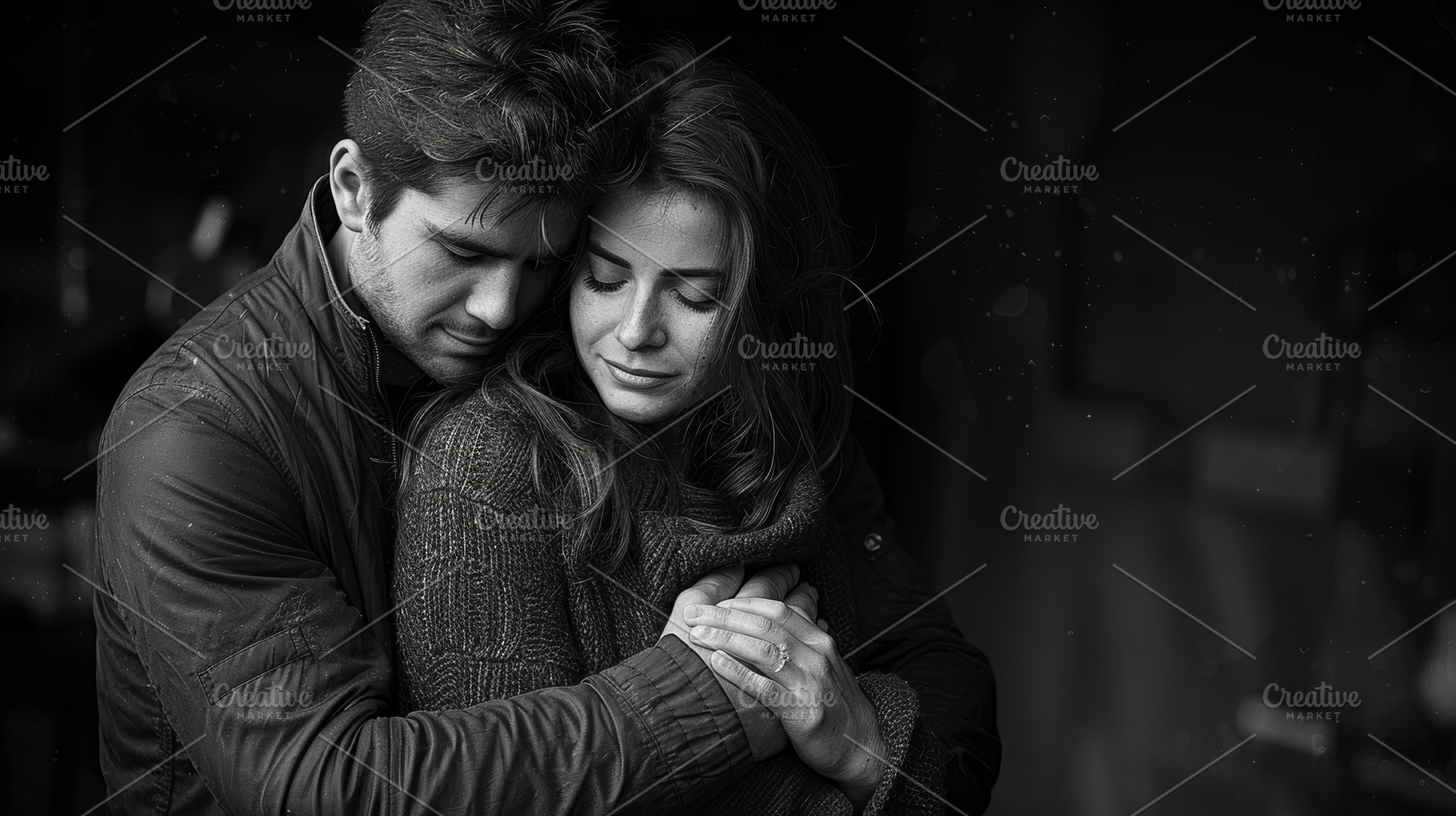 Romantic embrace of couple in emotional moment of connection, a Photo by AS photostudio