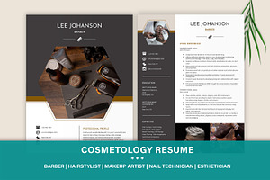 Barber Resume Template Design