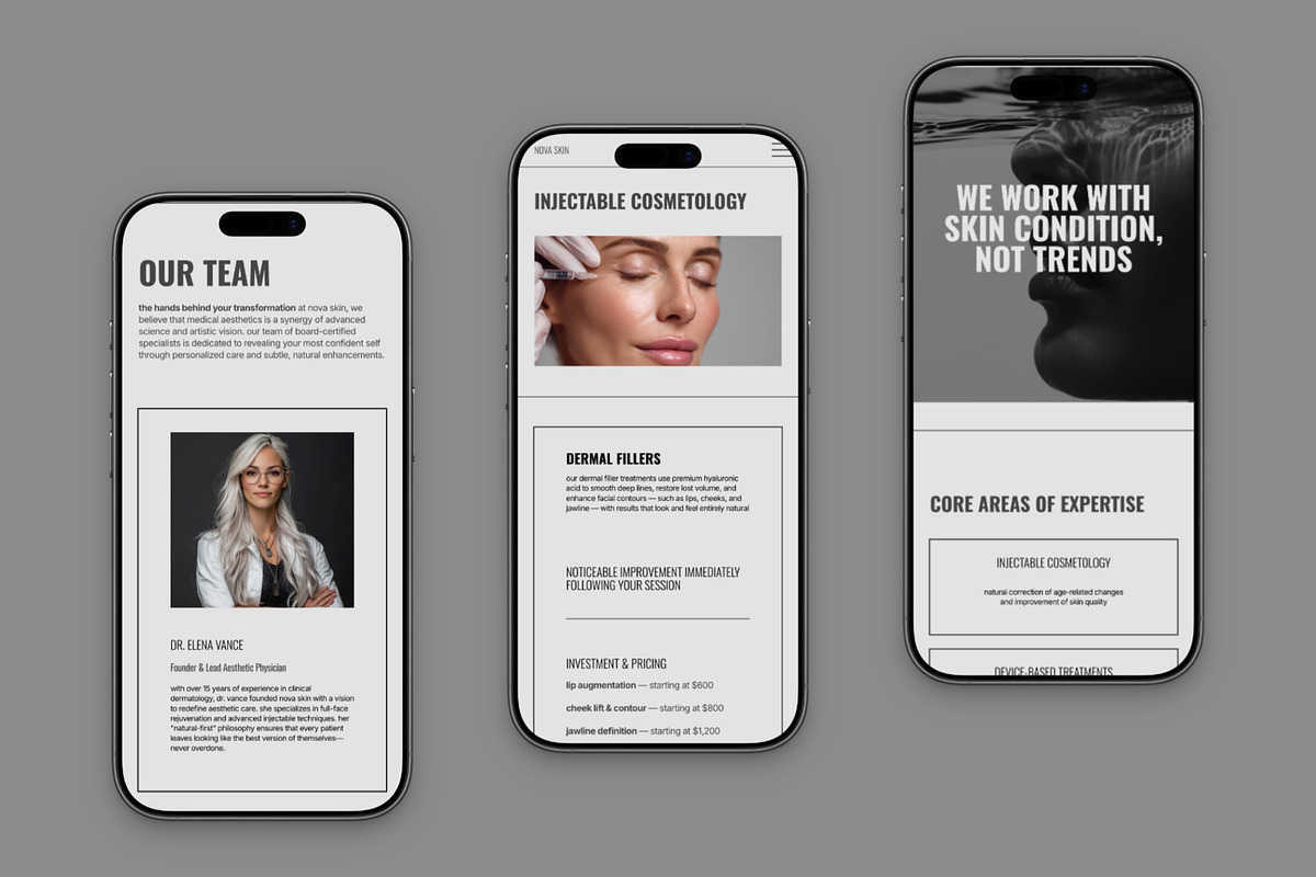 Aesthetic Medicine & Skincare Design, a Squarespace Template by Maria S. Studio (Photo 6 of 9)