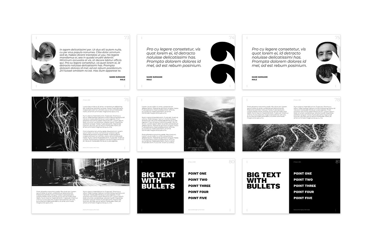Striking B&W Pitch Deck Template, a Presentation Template by PresentationDesignStudio (Photo 11 of 15)