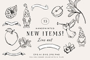 Christmas holiday doodle line art, a Decorative Illustration by Grace Noboa Illustrations (Thumbnail 2 of 10)