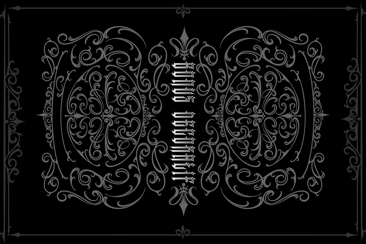 Sauronking + Decorative bonus, a Blackletter Font by dansdesign (Photo 6 of 7)