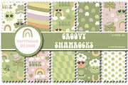Groovy Shamrocks set, a Seasonal Illustration by Poppymoondesign (Thumbnail 4 of 10)