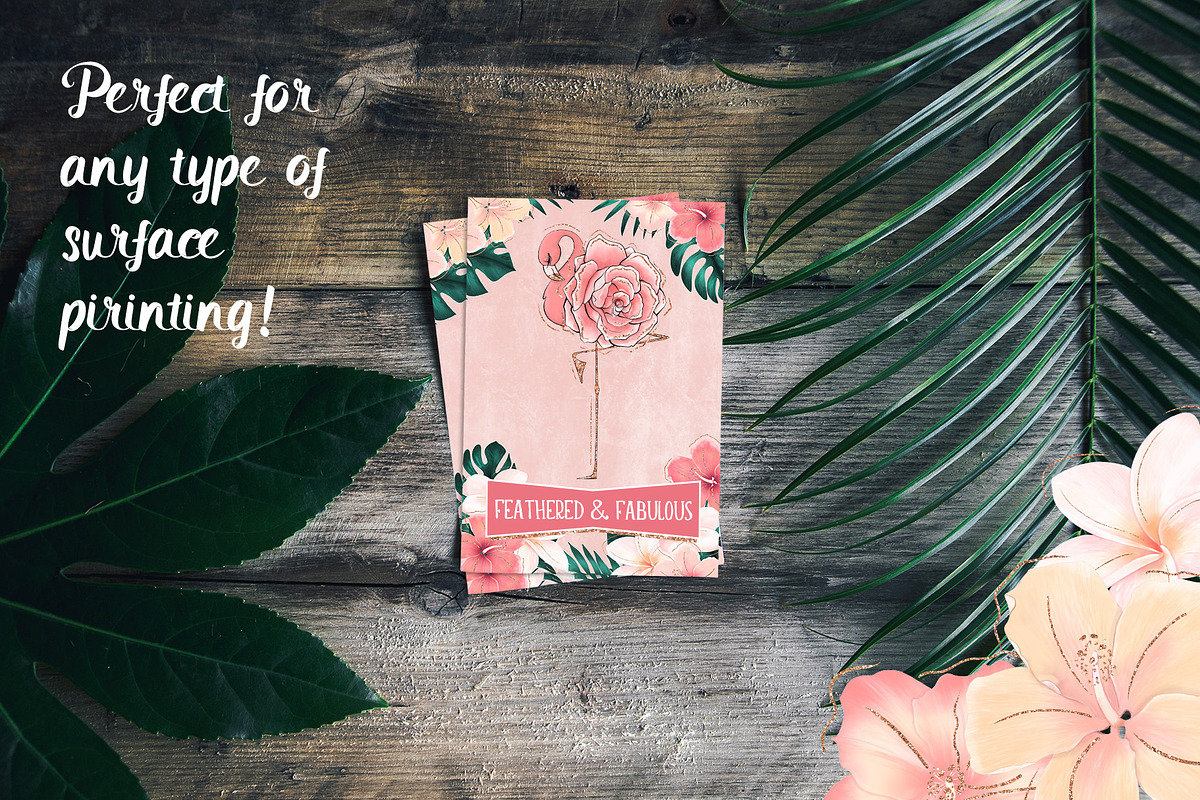 Tropical Flowers & Flamingos ClipArt, an Illustration by Pretty Little Lines (Photo 11 of 15)