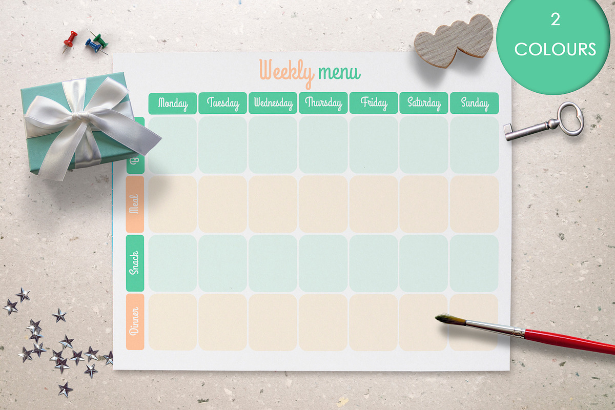 Meal Planner Printable, a Stationery Template by mpcprintables (Photo 1 of 3)