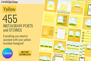 455 Canva Yellow Instagram Template