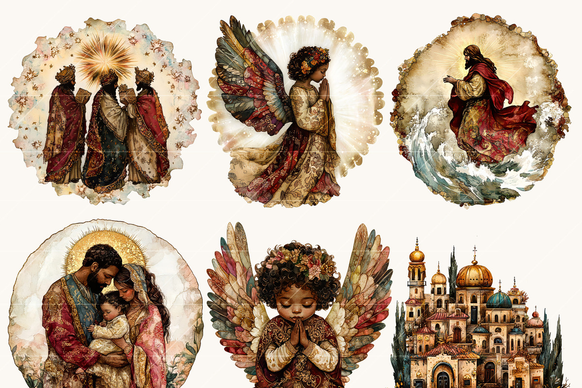 Watercolor Nativity Scene Clipart, a Person Illustration by Design Scotch (Photo 5 of 8)