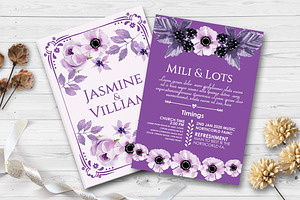 Two Sided Wedding Invitation Card, an Invitation Template by Business Flyers