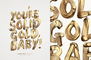 Liquid Gold SVG Font Actions