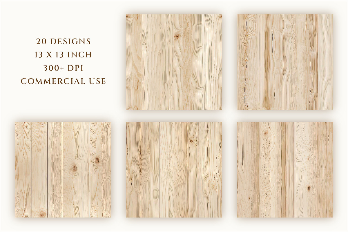 Seamless Light Wood Background, a Texture Graphic by everslide (Photo 4 of 5)