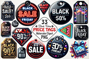 Black Friday Price Tags PNG Bundle, an Illustration by RobertsArt (Thumbnail 1 of 7)