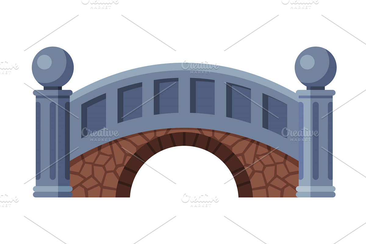 Stone Bridge, Urban Infrastructure, an Object Illustration by TopVectors