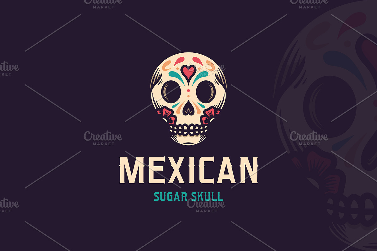Dia de Muertos Skull Logo Template, a Branding & Logo Template by vectorwithin (Photo 1 of 4)