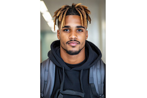 Young african male with dreadlocks, a School & Education Photo by Lermont51