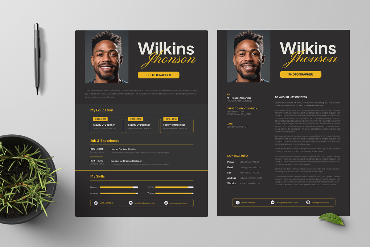 Freelance Graphic Designer CV Resume, a Stationery Template by Annora Studio (Photo 2 of 3)