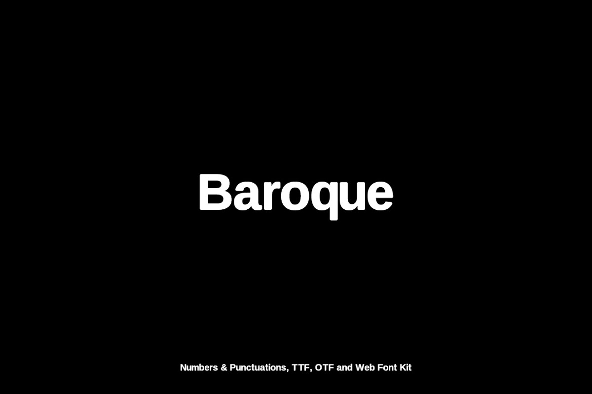 Baroque sans Typeface preview 2