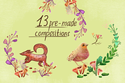 Cozy Garden Tales Clipart, a Seasonal Illustration by FaliushViktoriaArtist (Thumbnail 4 of 16)
