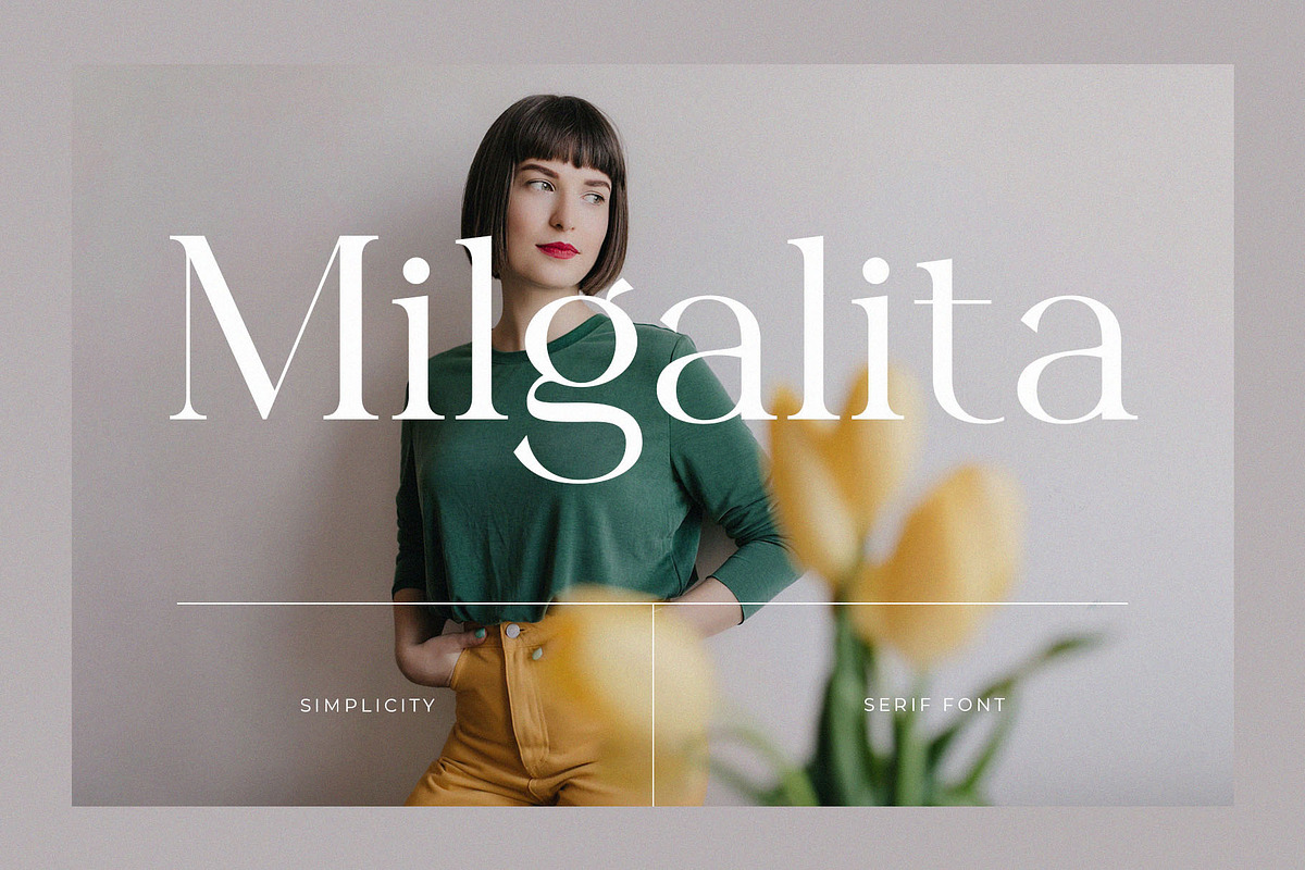 Milgalita – Modern Elegant Serif, a Serif Font by BrandSemut (Photo 1 of 8)