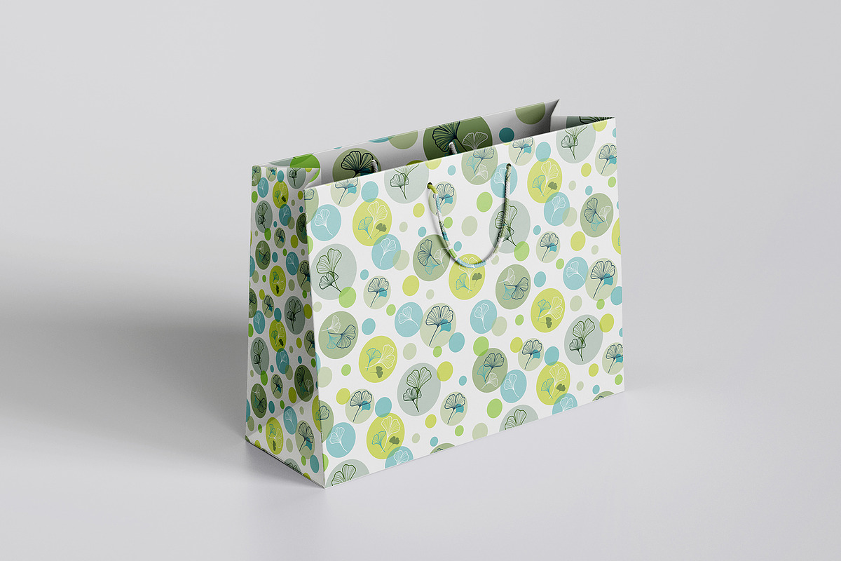 Ginkgo leaves vector patterns, a Pattern Graphic by IrStepShop (Photo 5 of 6)
