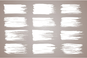 Vector paint brush set. White ink, an Illustration by the8monkey