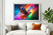 Vibrant Hawk Print, an Animal Illustration by ZobaDepot (Thumbnail 2 of 4)