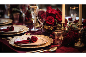 wedding gold and burgundy ai, a Beauty & Fashion Photo by pikepicture