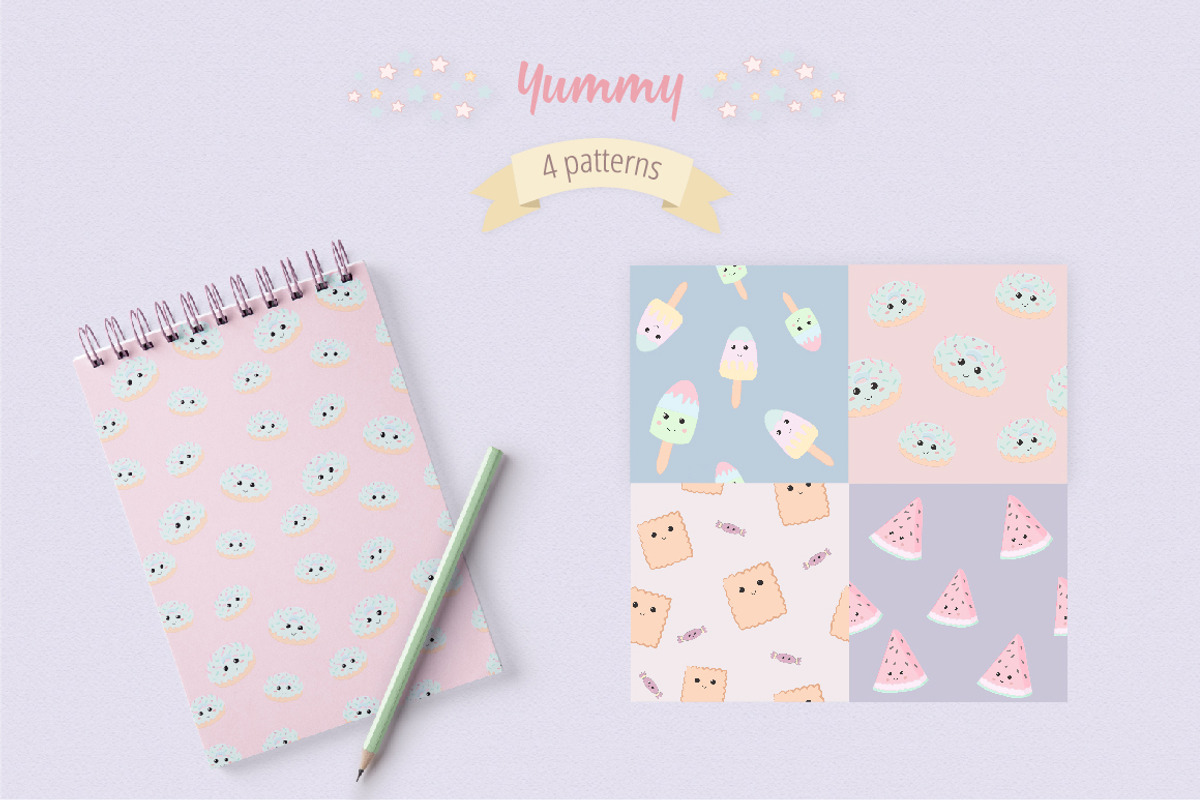 Sweet Kawaii Cake Set, an Animal Illustration by Irena Art (Photo 6 of 7)